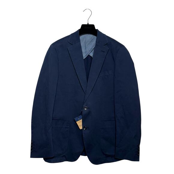 Charles Tyrwhitt NWT Navy Ink Blue Cotton Stretch Blazer Slim 40S - Picture 3 of 11